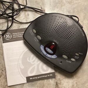 GE Black Digital Answering Machine